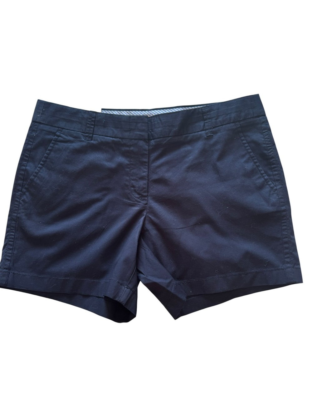 NWT J. Crew Navy Chino City Fit 5” Inseam Size 10 100% Cotton Shorts